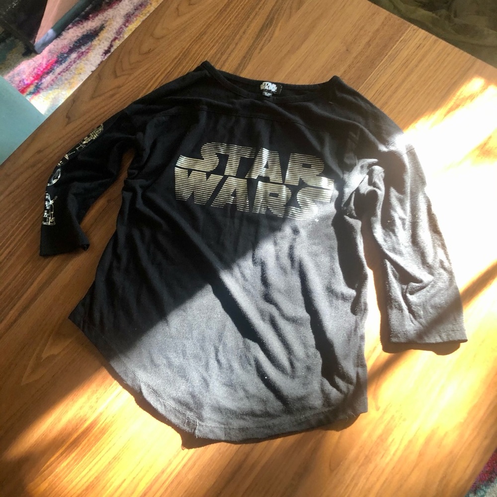 Star Wars 3/4 sleeve black shirt